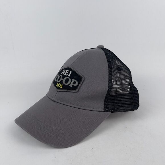REI Co-op 1938‎ Trucker Hat Mens Gray Black Meshback Adjustable Snapback Cap - Picture 2 of 7